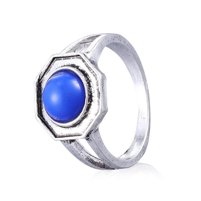 1 pc The Vampire Diaries Rings Elena Gilbert Daylight Rings Vintage Crystal Ring With Blue Lapis FashionJewelry Movies Cosplay R035 6
