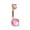 Pink, variant on Golden Opal Sparkle Prong Set WildKlass Belly Button Ring