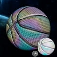 thumbnail image 4 of Balón de baloncesto holográfico reflectante de tamaño 7 para juegos nocturnos, iluminado en la oscuridad, regalo para adultos y niños., 4 of 4