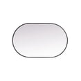thumbnail image 6 of Elegant Decor Metal Frame Oval Mirror 30x48 Inch in Black, 6 of 12