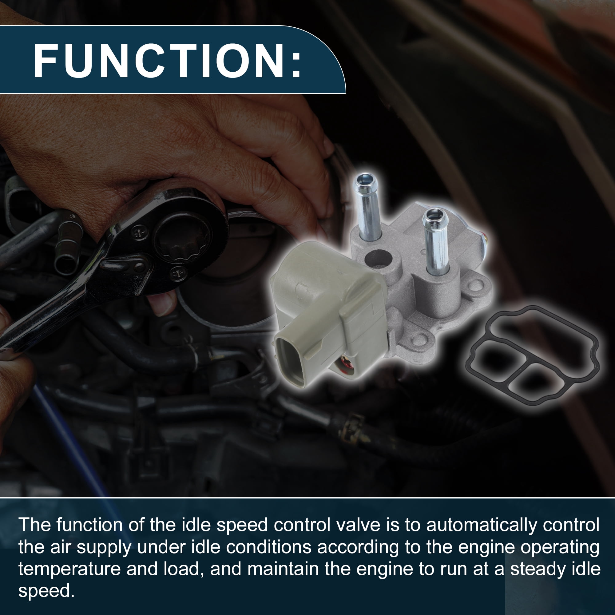 Unique Bargains Car Idle Air Control Valve for Toyota Camry 1997-2000, for Toyota Solara 1999-2000 Replace No.2227003030 IACV Idle Motor Idle Air Control Valve