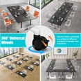 thumbnail image 4 of Folding Conference Table with Wheels, Modular Flip Top Meeting Desk, Commercial Training Table for Office Classroom(2,Black 2,71" D X 23.6" W X 29.5" H), 4 of 7