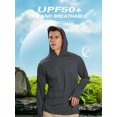 thumbnail image 3 of TRYSIL Men's Athletic Hooded UPF 50+ Sun Protection Long Sleeve Fishing Running Rash Guards Shirts, 3 of 6