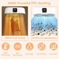 thumbnail image 3 of Moclever Portable Clothes Dryer, Foldable Mini Dryer Machine with Timer UV Sterilization 2 Drying Modes Remote Control for Home Apartment RV Travel, White, 3 of 13