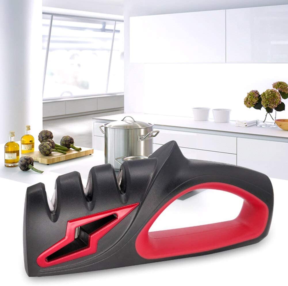 LNKOO Knife Sharpener 4-in-1 Kitchen Professional function Knife Sharpening Tool Chef's Choice Diamond Ceramic Steel Scissor Sharpener