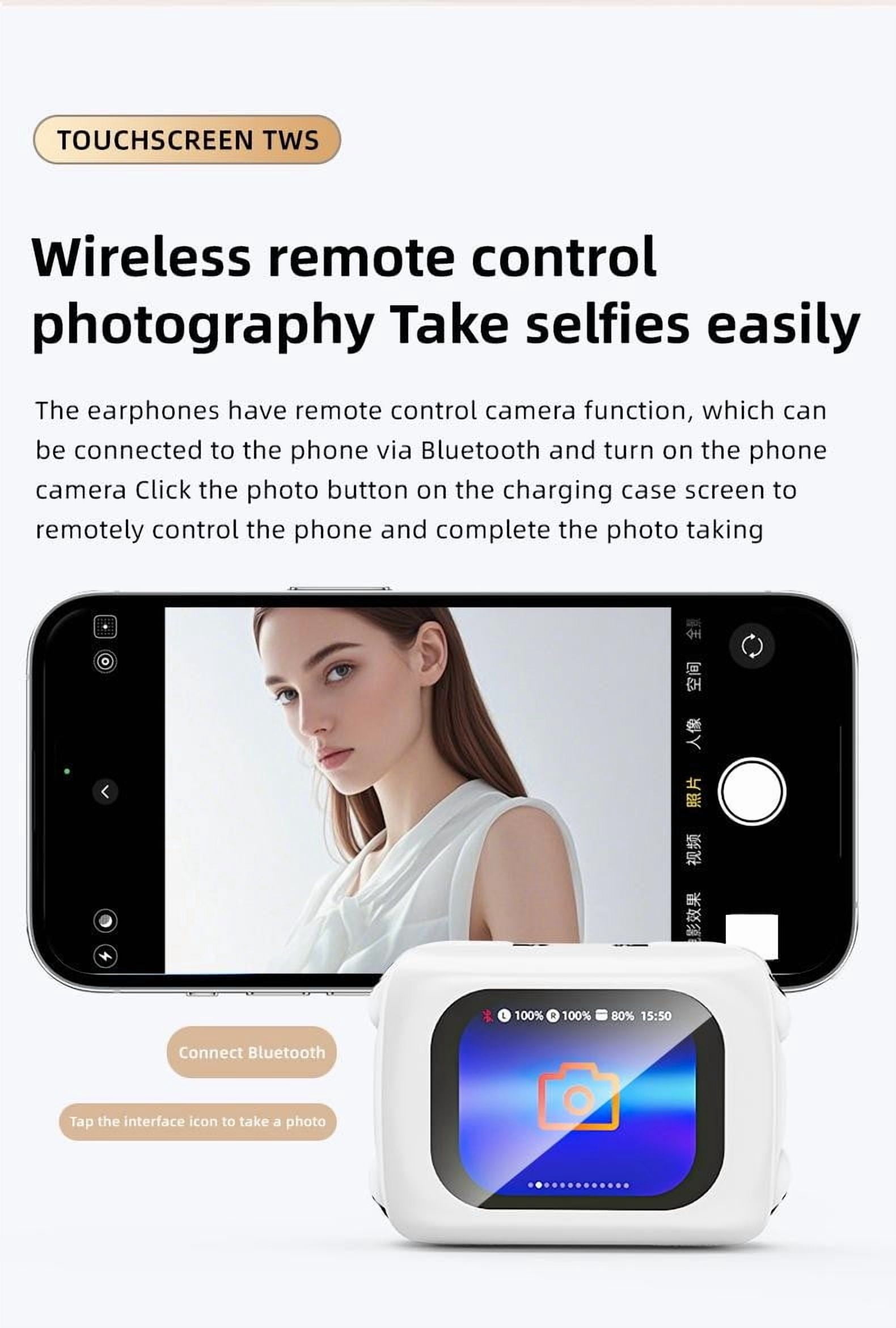 COM1950s Flip Cover Wireless Earbuds,Noise Cancelling Bluetooth 5.4 In-Ear Headphones with 60 Hours Battery Life,Led Smart Display,Ergonomic Fit for Adults,Secure Comfort During Activities