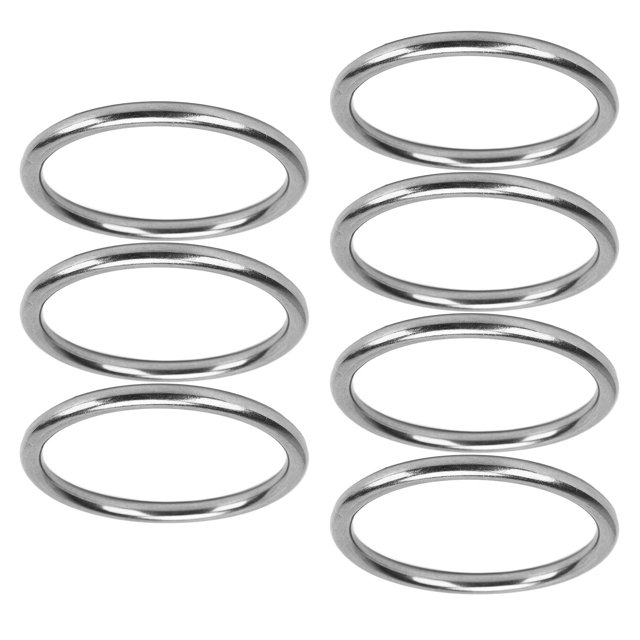 Juego De Anillos Tóricos De Metal, Anillo Tórico Redondo Soldado Sin Costuras Con Soporte De Carga Fuerte De Acero Inoxidable 304 Resistente Al Agua Y A La Oxidación