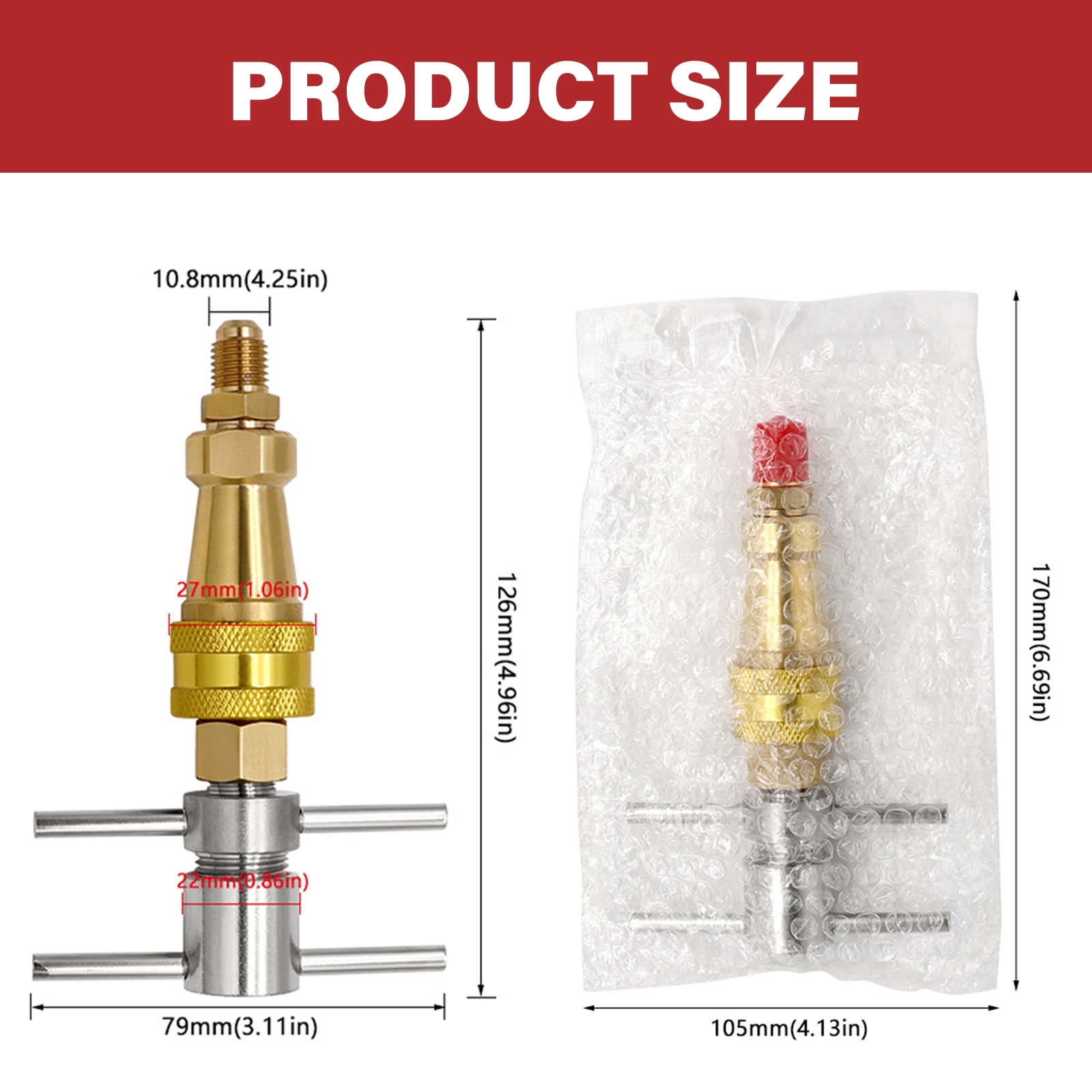 Quick Connects Fitting Refrigerants Charging Quick Coupler Fridge Recharge Adapter Perfect for Refrigerator Refilling