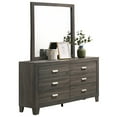 thumbnail image 3 of Rustic Gray Wood 5pc Bedroom Set in Cali King with 2 Nightstands, 3 of 6