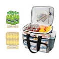 thumbnail image 2 of FORMRS Insulated Cooler Bag 24 Cans Capacity Soft Leakproof Lunch Box with Side Pockets, White Hand Drawn Sailboats, 2 of 7