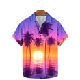thumbnail image 5 of AHTJRT Men's Drop Shoulder Hawaiian Shirt Abstract Pineapple Geometry Island Vibes Multicolor 5XL, 5 of 5