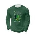 thumbnail image 4 of VBTAPA St Patricks Day Shirt for Men Long Sleeve Waffle Knit T-Shirt Mens Big and Tall Casual Streetwear Tops Army Green S, 4 of 6
