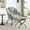 Light Green, variant on Leumius Lazy Chair with Ottoman, Modern Lounge Accent Chair with Armrests and a Side Pocket, Leisure Upholstered Reading Chair for Living Room Bedroom Office and Reading Room Grey