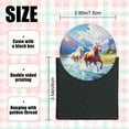 thumbnail image 2 of Round Christmas Ornament Ceramic Keepsake Holiday Christmas Decoration 2.95in - Horses Galloping Through A Mountain Stream, 2 of 6