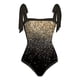 thumbnail image 2 of Traje De Baño Damas 2 piezas de traje de baño de playa para mujer con cordones y vestido para deportes acuáticos (M dorado), 2 of 9