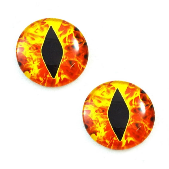 Fiery Flames Dragon Glass Eyes