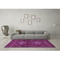 thumbnail image 3 of Ahgly Company Indoor Square Persian Purple Traditional Area Rugs, 5' Square, 3 of 4