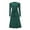 Dark Green, variant on Women's Knit Elegant Billowy Flowy Puff Long Sleeve Sweater Dresses Solid Soft Fall Winter Boat Neck High Waist Belted Bowknot Fit & Flare A-Line Pleated Ribbed Knit Dress Dark Green Medium