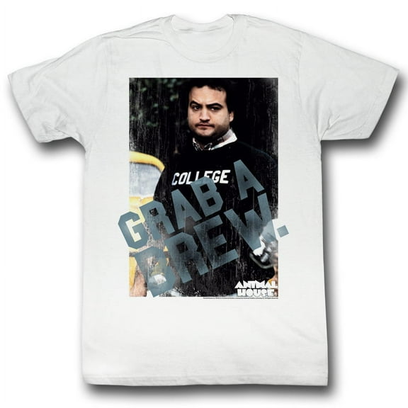 Animal House Grab A Brew White Adult T-Shirt