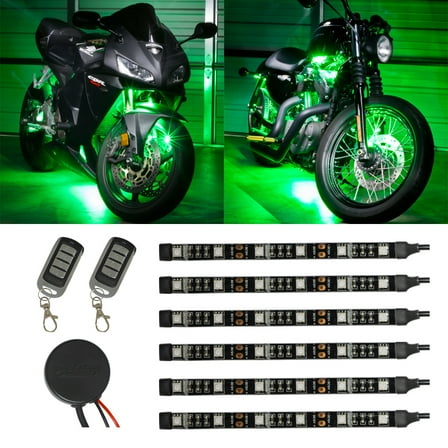 LEDGlow 6pc Advanced Green SMD LED Mini Motorcycle Light Kit