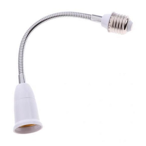 Extensión flexible para portalámparas con bombilla E27 - 30 cm de longitud 2 piezas