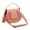 Blush, variant on Premium Textured PU Leather Flap Saddle Crossbody Shoulder Bag