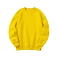thumbnail image 4 of Drop Shoulder Sweatshirt for Girls, Big Girls Youth Sweatshirt Side Split Fashion Outfit 3-14 Years Pocket Sweatshirt Casual Wear Layering Piece Long Sleeve Top, Yellow 120, 4 of 4