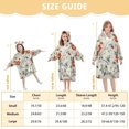 thumbnail image 4 of FORMRS Wearable Blanket Hoodie with Sleeves for Kids Cozy Flannel Sweatshirt, Red and White Floral Pattern, 4 of 7