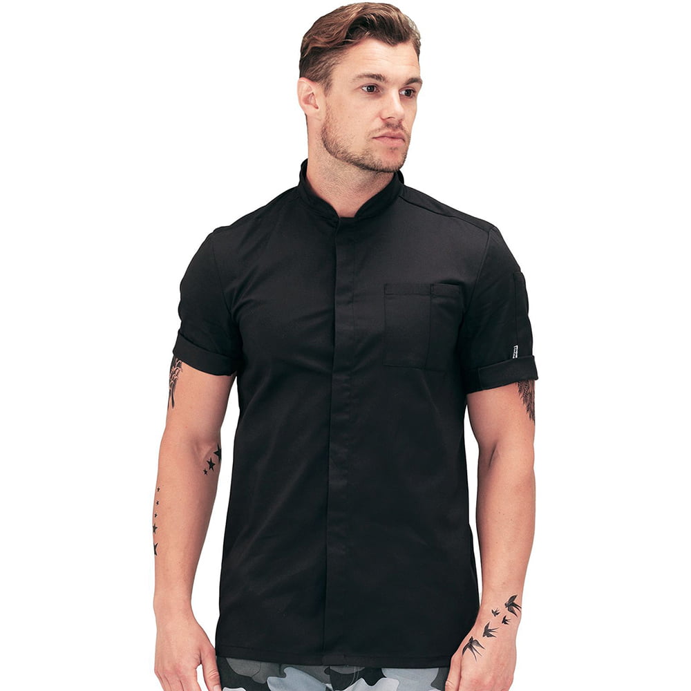 The AFD short sleeve chefs jacket with press studs Thermo Cool Back panel 
