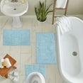 thumbnail image 4 of JingChun Bathroom Rugs Set 3 Piece Shaggy Bath Mats,Soft Absorbent Bath Rugs and U-Shaped Contour Toilet Rug with Non Slip Backing,Microfiber Bathroom Mat,Thick Floor Mat, 4 of 8