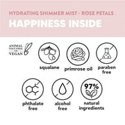 ONYX Professional Hydrating Shimmer Body Mist, Rose Petals, 6.5 fl oz.