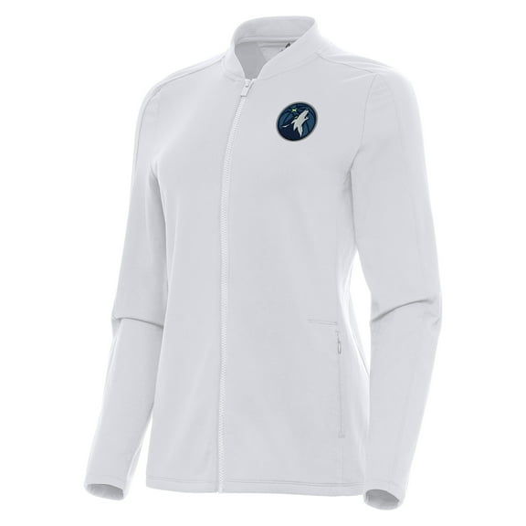 Women's Antigua White Minnesota Timberwolves Continual Full-Zip Jacket