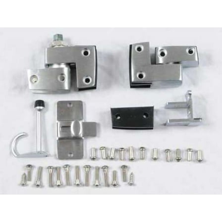 3-1/4" x 3-1/4" Inswing Slide Latch Door Hardware, Aluminum Alloy