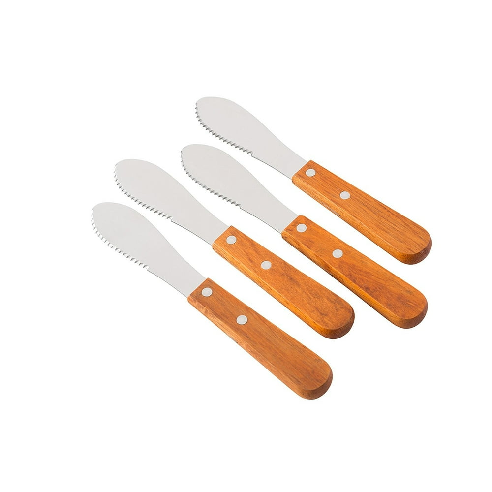 Kitchen Winners Set of Four Stainless Steel Butter Spreader Knife with