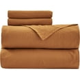 thumbnail image 6 of Chezmoi Collection Extra Soft Bed Sheets Set, Double Brushed Microfiber 14-Inches Deep Pockets, 4-Piece Sheet Set, Full, Spice Orange, 6 of 8