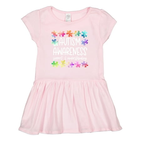 

Inktastic Autism Awareness Support and Understanding Puzzle Pieces Gift Toddler Girl Dress