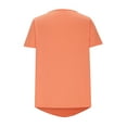 thumbnail image 6 of Fashion Olyvenn Women's Sumemr Fashion T-Shirts Cute Multi-Layer Ruffle Hem Crewneck Short Sleeve Tops Trendy Clothes Orange M, 6 of 6