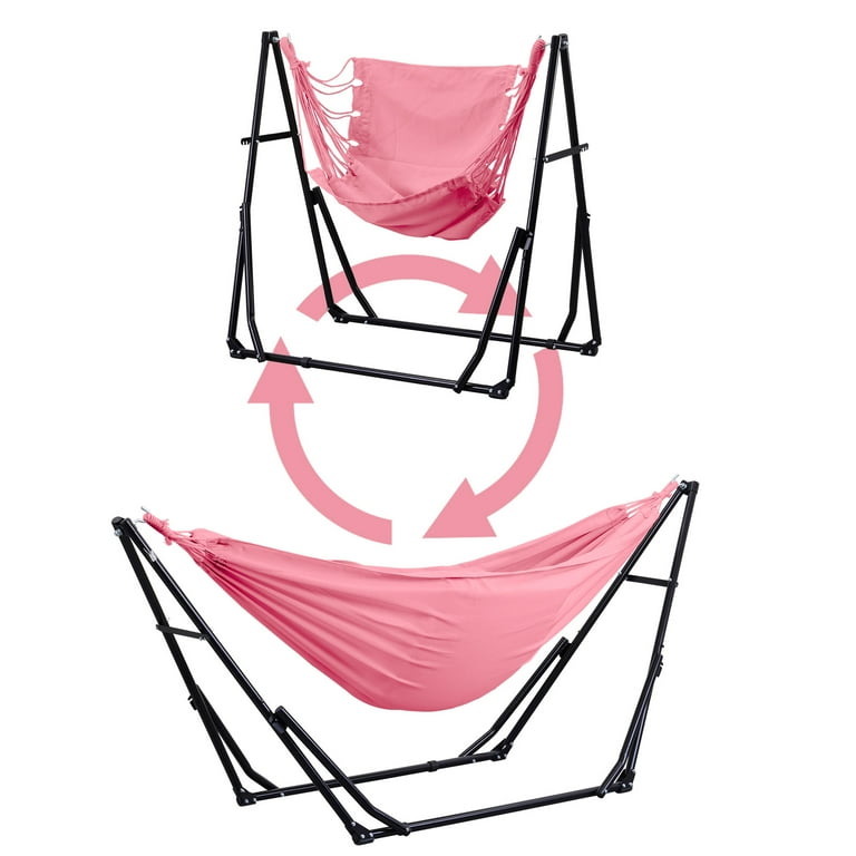 Ainfox 2 in 1 Hammock and Swing Chair with Stand, 550 lbs