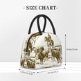 thumbnail image 2 of Daiia Cattle Drive By Two Cowboys Pattern Lunch Bag , Insulated Lunch Box, Small Leakproof Cooler Food Lunch Containers Reusable High Capacity Lunch Tote Bags-One Size, 2 of 6
