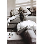 Flute Song (Marilyn Dean and Rose) by Paul Gassenheimer 24x36 Art Print Poster Marilyn Monroe and James Dean Romance