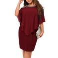 thumbnail image 2 of KVMeteor Women Plus Size Dresses Chiffon Evening Party Midi Dress, 2 of 6
