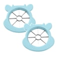 thumbnail image 1 of Oleegame 2PC Potato Fry Cutter Apple Slicers Divider Fruit Cutter Potato Wedge Stainless Steel Blades Blue, 1 of 2