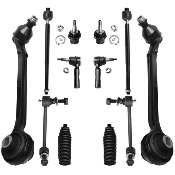 Detroit Axle - 12pc RWD Front Lower Control Arms Ball Joints Sway Bars Tie Rods Replacement for Chrysler 300 Fits select: 2005-2006 CHRYSLER 300C TOURING, 2010 DODGE CHARGER SXT
