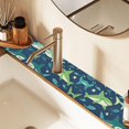 thumbnail image 2 of Yayeee Faucet Mat for Kitchen Sink 30" Diatomite Long Splash Guard Pad, Sharks Pattern, 2 Pack, 2 of 7