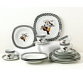 thumbnail image 5 of Stylish and Elegant 20 Pieces Porcelain Square Dinnerware Set Service for 4 People for Hosting Parties and Events - Chef Design, 5 of 5