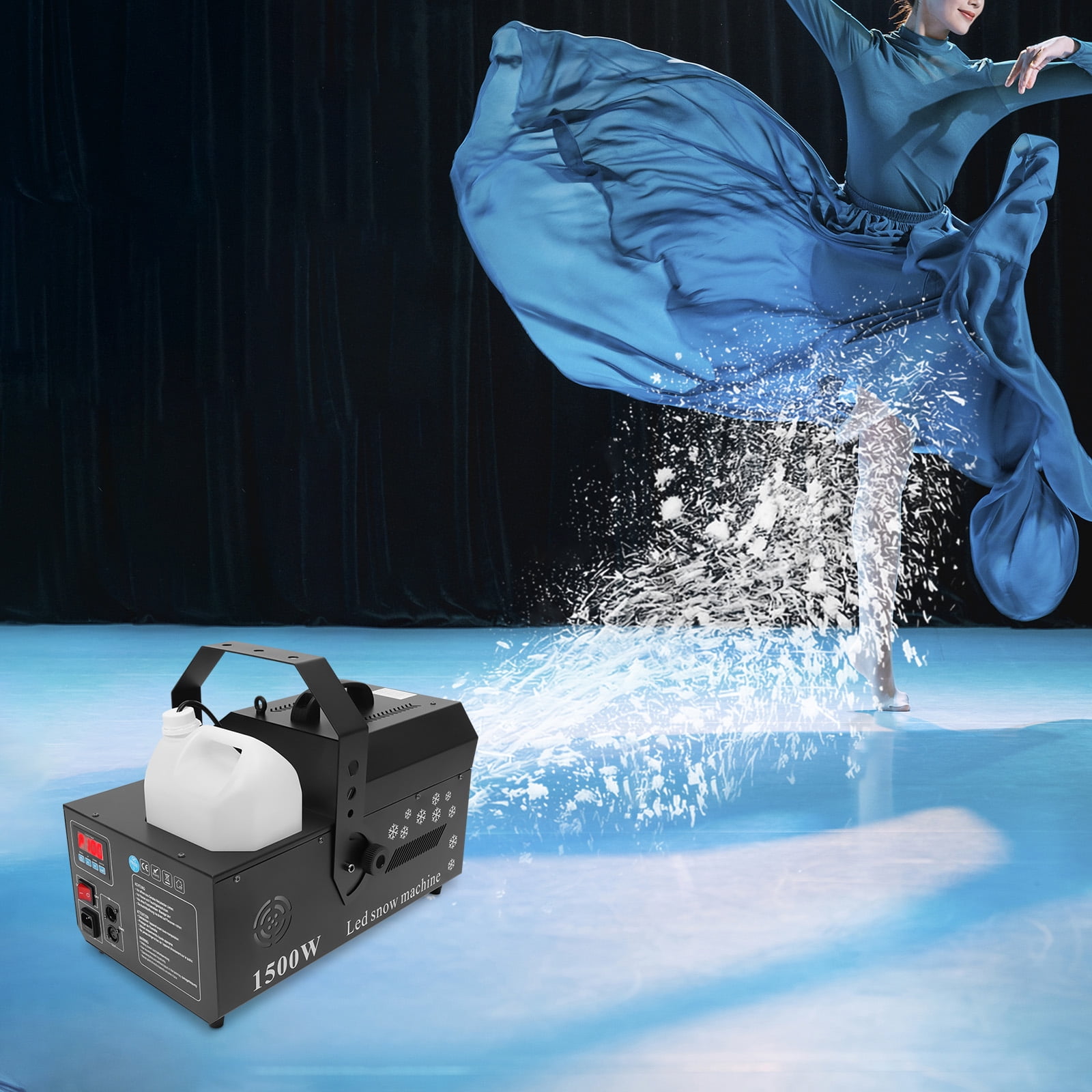 3-in-1 LED Snowflake Machine, Remote Control DMX Snow Machine, LED Snow Maker Machine