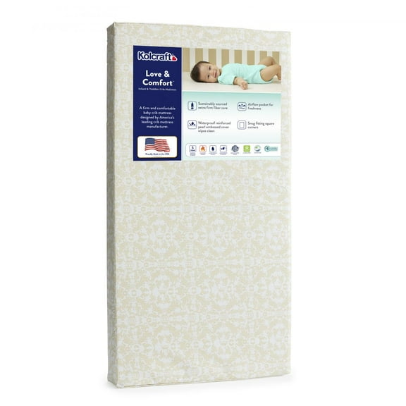 Kolcraft Love & Comfort Sustainable Fiber Crib & Toddler Foam Mattress