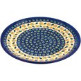 thumbnail image 1 of Polish Pottery 7½-inch Dessert Plate (Daisy Stitches Theme) Hand Painted in Boleslawiec, Poland + Certificate of Authenticity, 1 of 6