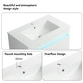 thumbnail image 2 of 24" Bathroom Vanity with Sink, Wall Mounted/Freestanding Bathroom Storage Cabinet with Sensor Light and Ceramic Sink, Modern Bathroom Vanity Cabinet with 2 Doors and 4 Metal Legs for Bathroom, 2 of 5