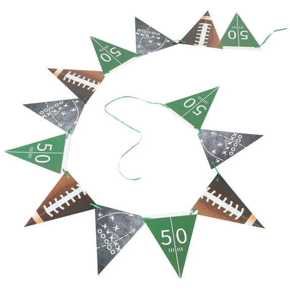 COSMOBETTY Football Decorative Banner 1Set Card Paper Bunting for Birthday Party Favors
